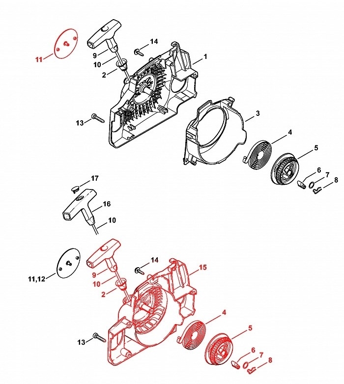 Схема stihl ms 180