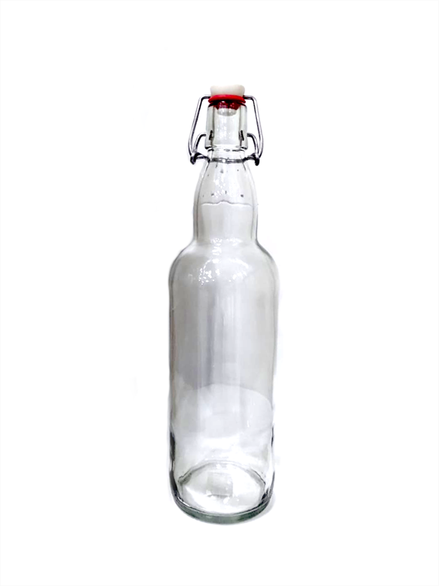 Бутылка  Бюгельная  1л. с пробкой (Прозрачная) - фото 65838