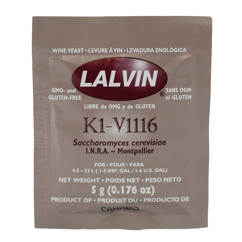 Дрожжи винные LALVIN K1-V1116 5гр. - фото 67208
