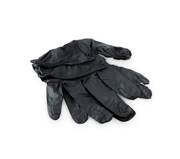 Перчатки универсальные нитриловые черные (размер M) - фото 70144