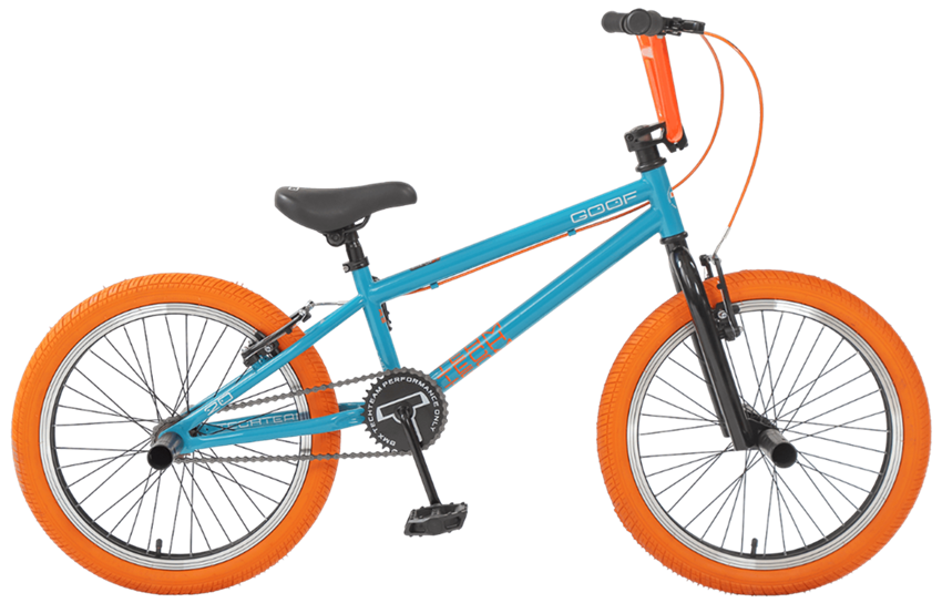 Велосипед TECH TEAM Goof 20   BMX бирюзово-оранжевый - фото 77854