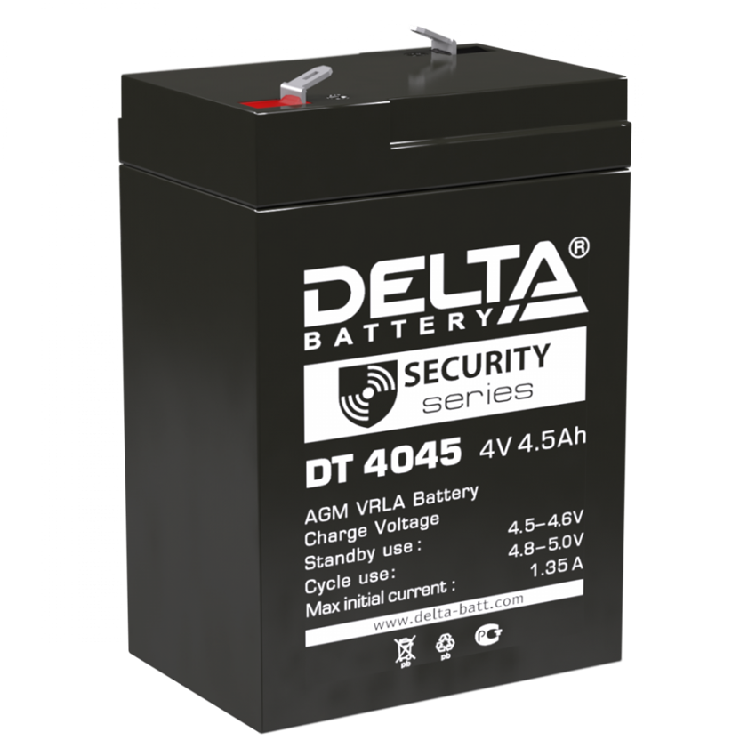 Аккумулятор DELTA DT 4045 4v 4.5Ah - фото 78035