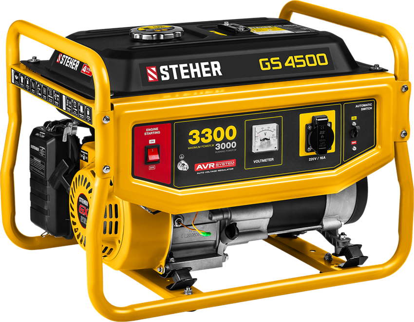 Генератор бензиновый Steher, 3300Вт, GS-4500 - фото 78152