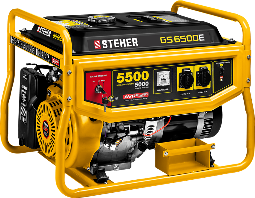 Генератор бензиновый Steher, 5500Вт, GS-6500E - фото 78159