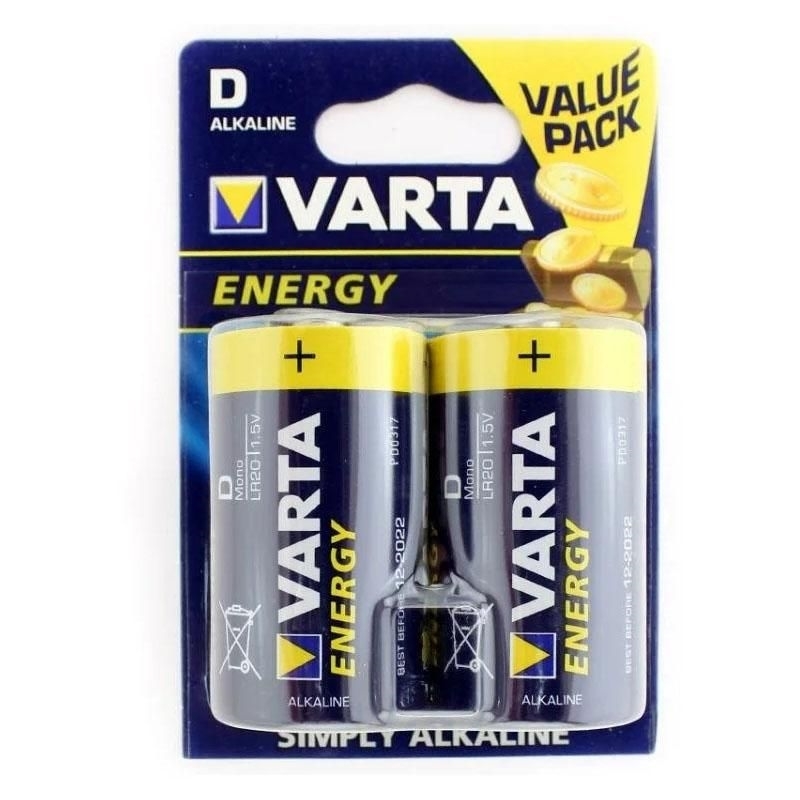 Батарейка VARTA LR20 ENERGY BL2 - фото 78899