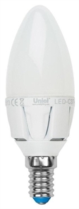 Светодиодная лампа диммируемая Uniel LED-C37-6W/NW/E14/FR/DIM
