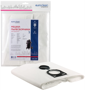 Мешки для пылесоса EUROCLEAN EUR-318/5 5шт. синтетика для мокрой пыли Интерскол, METABO, KRESS
