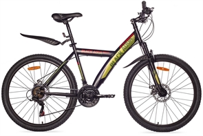 Велосипед BLACK AQUA Cross 1681 D matt 26  черный/хаки GL-313D