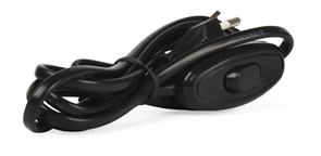 Шнур Smartbuy с плоской вилкой и проходным выключателем черный (SBE-06-P05-b)