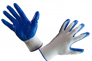 Перчатки DERZHI бело-синие нейлон, 863409