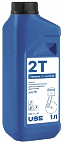 Масло USE 2-х тактное полусинтетика 1л, API TC, USE-30016