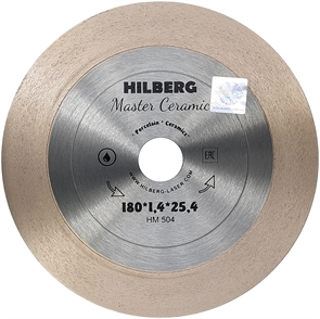 Диск алмазный Hilberg HM504 отрезной Master Ceramic 180*25,4 мм