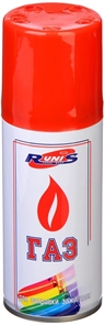 Газ для зажигалок Runis, мет. баллон, 210мл, белый, 1-054