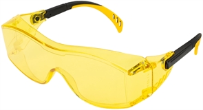 Очки защитные открытые желтая линза, Denzel 89202