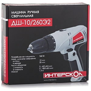 Дрель шуруповерт ИНТЕРСКОЛ ДШ-10/260Э - фото 24024 Дрель шуруповерт ИНТЕРСКОЛ ДШ-10/260Э - фото 24024