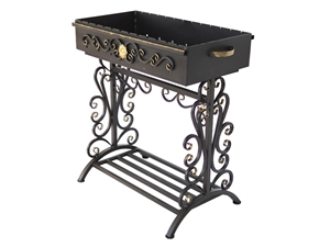 Мангал кованный "Зингер" 3 мм 800х400 + столик  - фото 26857