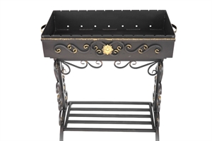 Мангал кованный "Зингер" 3 мм 800х400 + столик  - фото 26858