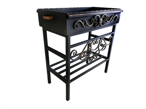 Мангал кованый сталь 3 мм прямые ножки 800x400 - фото 26863