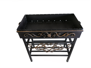 Мангал кованый сталь 3 мм прямые ножки 800x400 - фото 26864