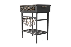 Мангал кованый сталь 3 мм прямые ножки 600x400 - фото 26876