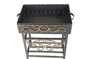 Мангал кованый сталь 3 мм прямые ножки 600x400 - фото 26877