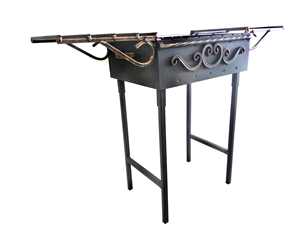 Мангал сталь 3 мм с узором со столиками 500x350, 1112 - фото 26916