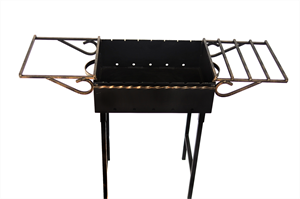 Мангал сталь 3 мм со столиками 500x350 - фото 26930