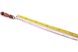 Шампур нержавеющая сталь с деревянной ручкой 12x45 - фото 27009