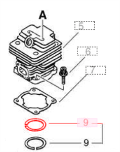 Ж17 Поршневое кольцо ECHO SRM4605 10001143230 - фото 32487