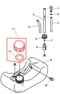 Ж14 Пробка топливного бака SRM22/GT22 13100455830 - фото 32490