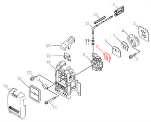 Ж17 Прокладка под карбюратор ECHO SRM330/350ES V103000160 - фото 32498