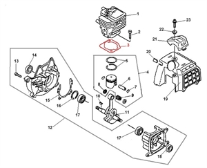 Ж17 Прокладка цилиндра SRM2655 10101056030 - фото 32517