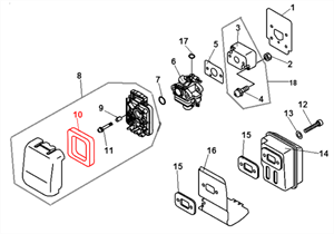 Ж16 Фильтр воздушный ECHO GT22/SRM22 13031044330 - фото 32539