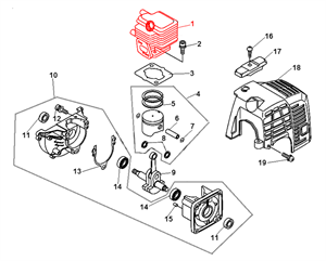 Ж18 Цилиндр ECHO SRM2655 10103456532 - фото 32577