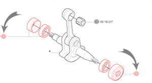 Х41 Сальнико-подшипник б/п 340-350 - фото 34676