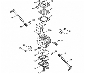 Ж91 Карбюратор MS170/180 1130-120-0608 - фото 35008