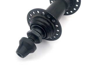 Е35 Втулка переднего колеса(36отв.) стальная с эксцентриком черная ROST - фото 35524