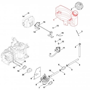 Корпус бензобака 00023500800 - фото 36663