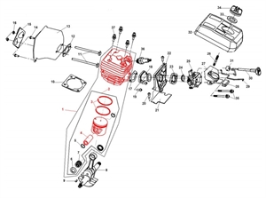 З50 Поршневая группа 45,2мм Champion 55 IGP 5800 1800003 Китай - фото 42058