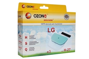 Набор фильтров OZONE H-27 для пылесосов LG HEPA-фильтр+губчатый фильтр - фото 42810