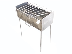 Мангал-дипломат 570*280*210мм, 8 шамп. 390мм, МД-8Н - фото 46336