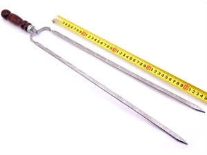 Шампур двойной с деревянной ручкой 10*45 - фото 46996