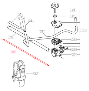 Вал штанги ECHO SRM2305 61001827830 - фото 47526