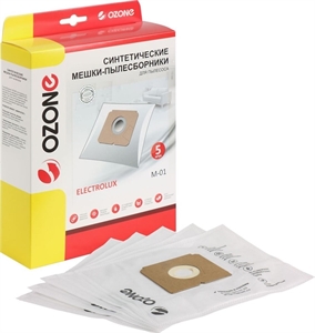 Пылесборники синт. AEG XIO M-01 5шт. OZONE тип ориг. E51 (ELECTROLUX, TORNADO, VOLTA, ZANUSSI) - фото 47683