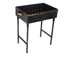 Мангал сталь 3 мм с ребром жесткости 600x400 мм - фото 47844