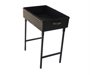 Мангал сталь 3 мм с ребром жесткости 600x400 мм - фото 47845