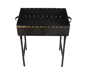 Мангал сталь 3 мм с ребром жесткости 600x400 мм - фото 47846