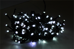 Гирлянда новогодняя 300 диод бел. чер/шнур 20м - фото 48393