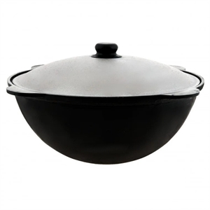 Казан чугунный 10л. с алюм. крышкой - фото 48524