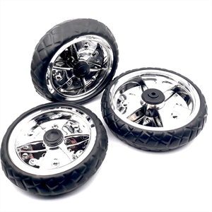 Набор колес для 3х-колесного велосипеда ПУ резина пластик 3243044-91 - фото 49070